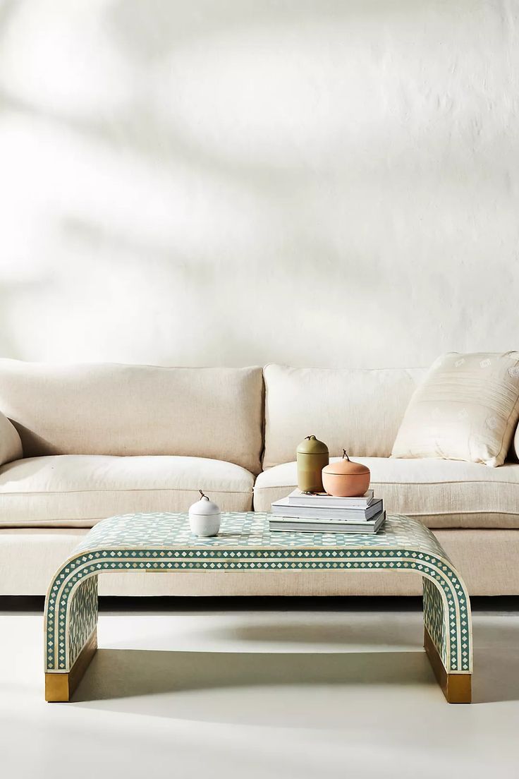 Waterfall bench coffee table